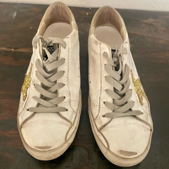 Golden Goose Super Star - gold sequin star size 39 - Picture 2 of 8